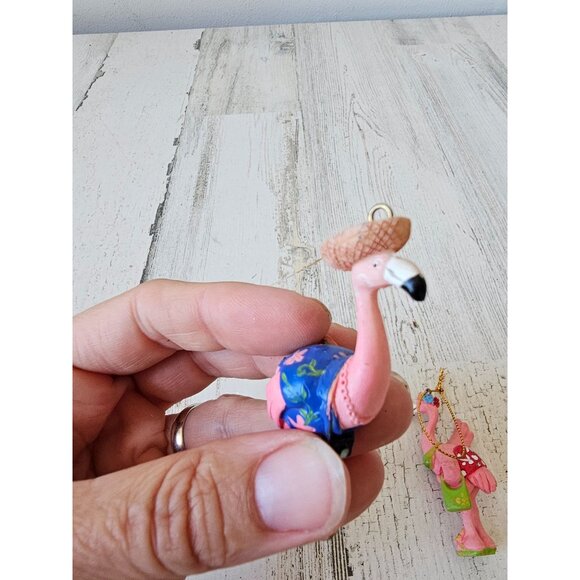Mini flamingo bird ornament summer hula tropical - Picture 6 of 9
